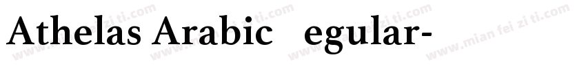 Athelas Arabic Regular字体转换